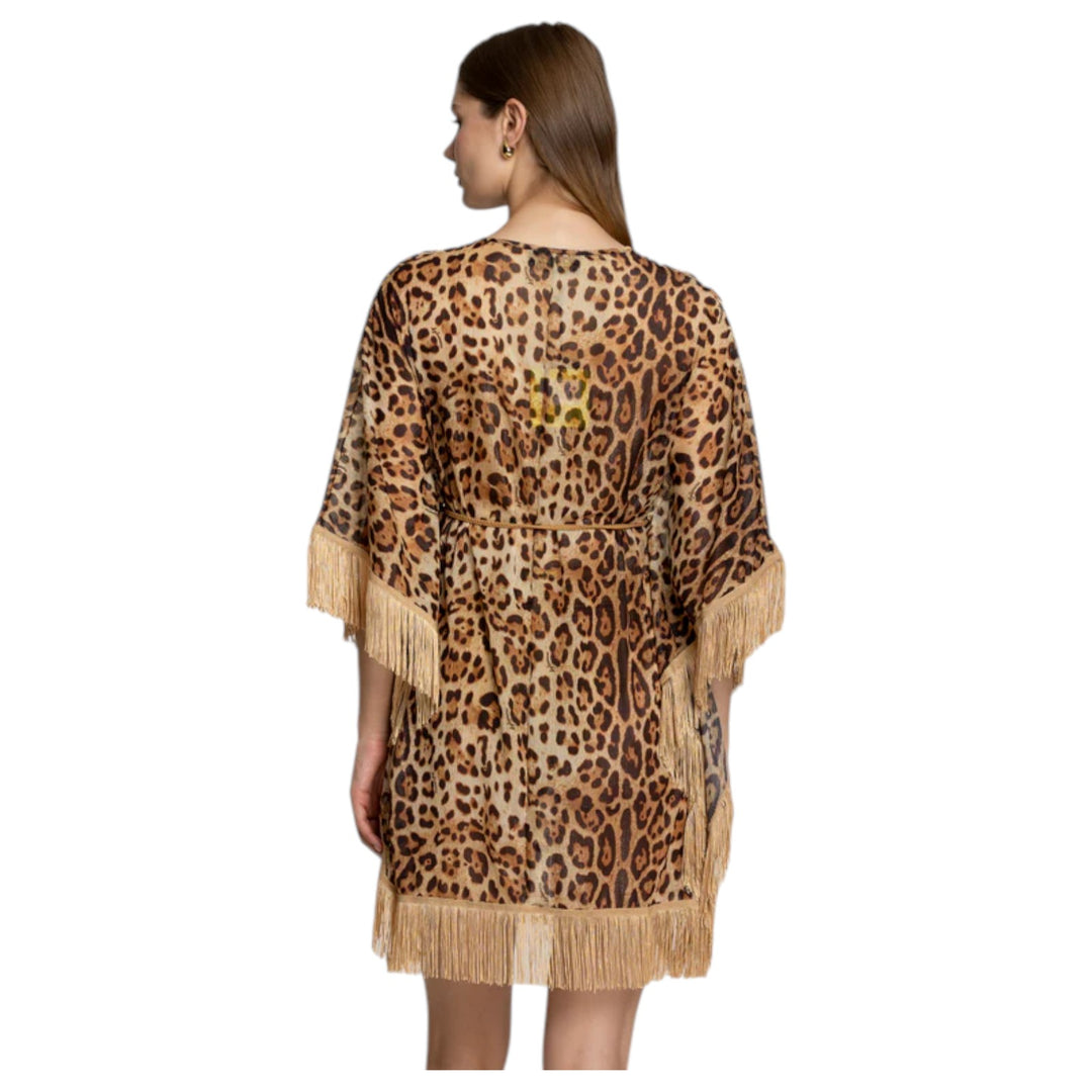 CAFTAN WITH GOLD FRINGES LEO SOUL