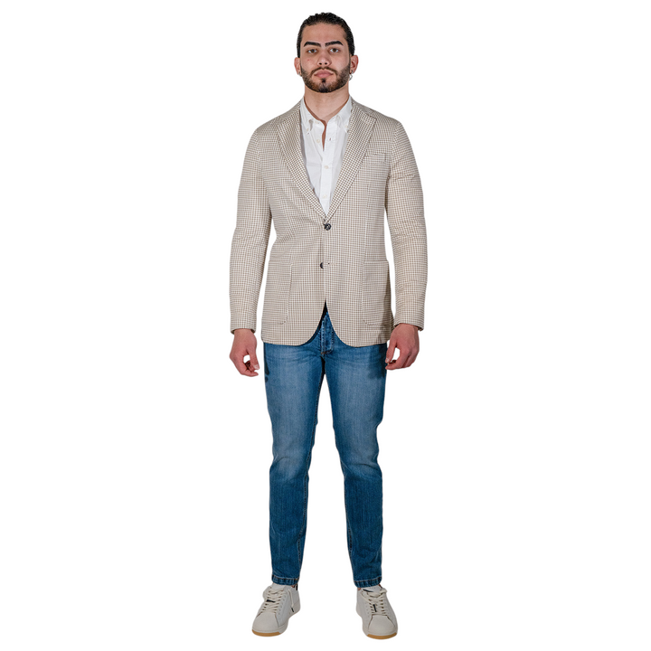 Beige HOUNDSTOOTH JACKET