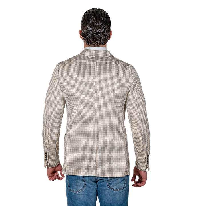 Beige HOUNDSTOOTH JACKET