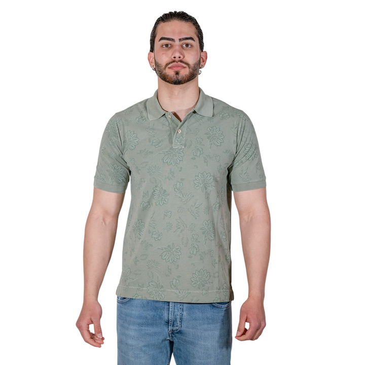 Green FLOWER PIQUET POLO