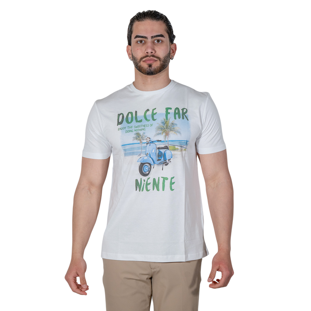 DOLCE FAR NIENTE WHITE PRINT T-SHIRT