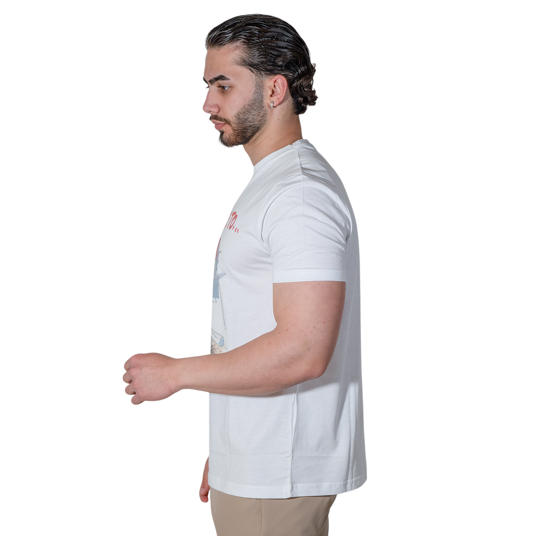 CAPRI WHITE PRINT T-SHIRT
