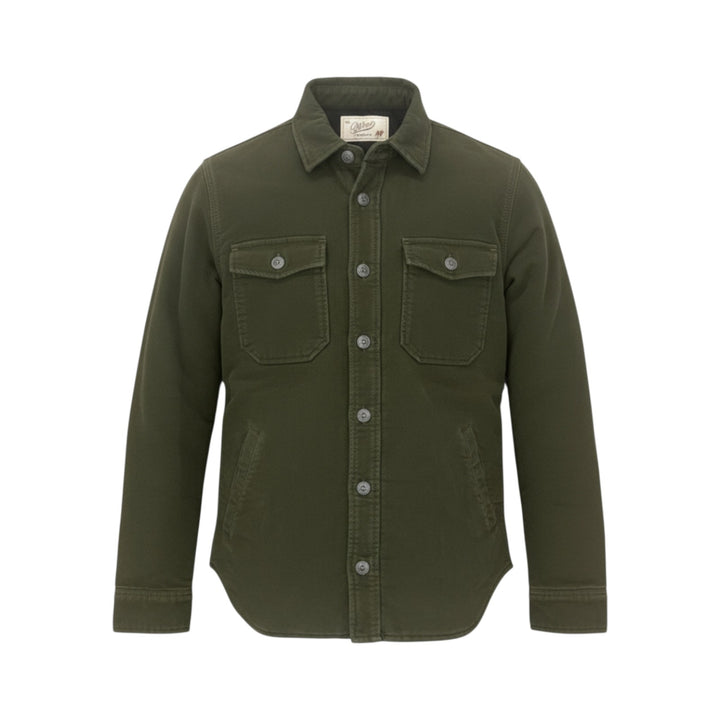 GREEN QUILTED MOLESKINE SHIRT