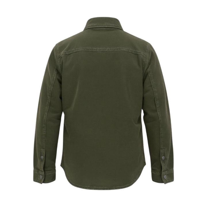 GREEN QUILTED MOLESKINE SHIRT