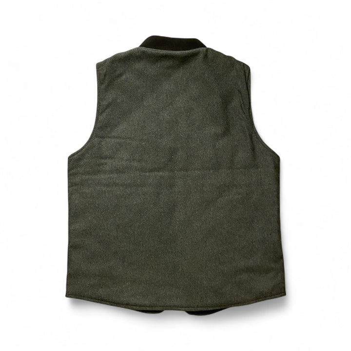 REVERSIBLE WOOL VEST OWL GREEN