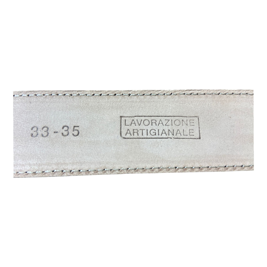 DARK BROWN LASER GENUINE LEATHER BELT