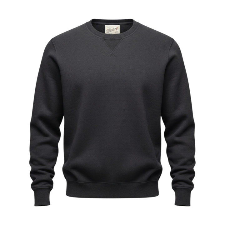 VERMONT BLACK WOOL CREW NECK SWEATSHIRT