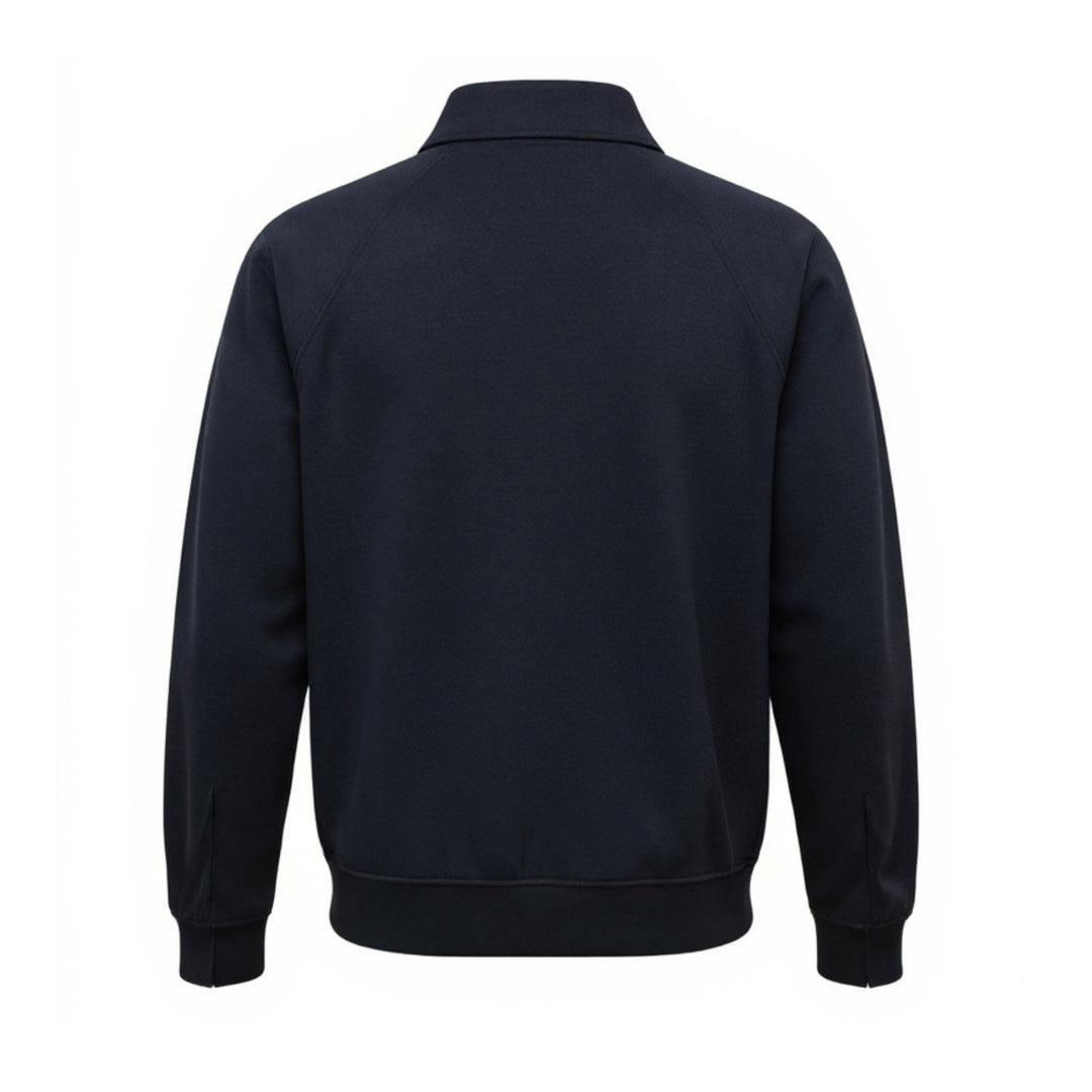 HALF-ZIP MARYLAND WOOL SWEATSHIRT, BLUE