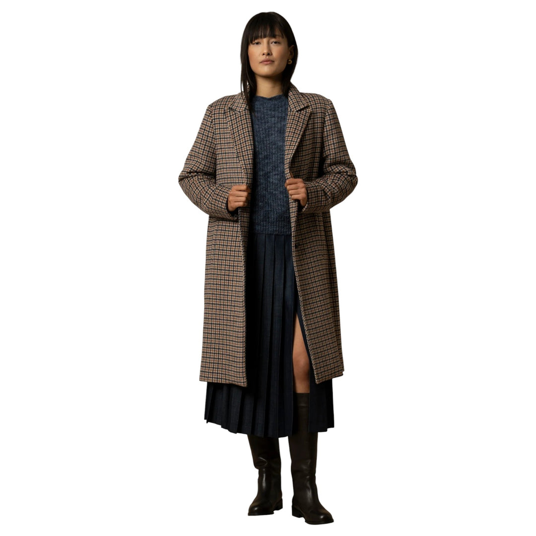 CAPPOTTO PIED DE POULE DIDIER MIELE-BLU