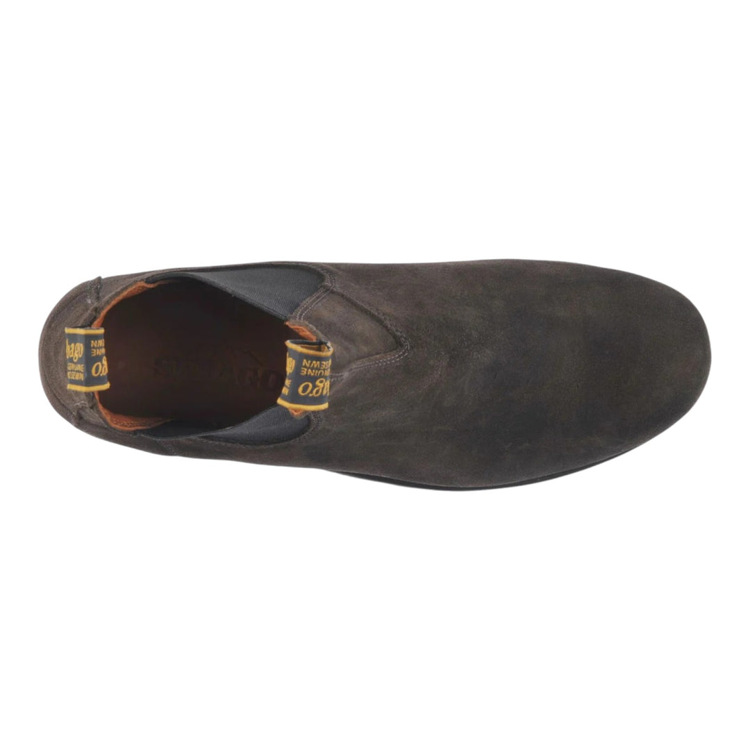 STIVALETTI SLIP ON PELLE SCAMOSCIATA MARRONE