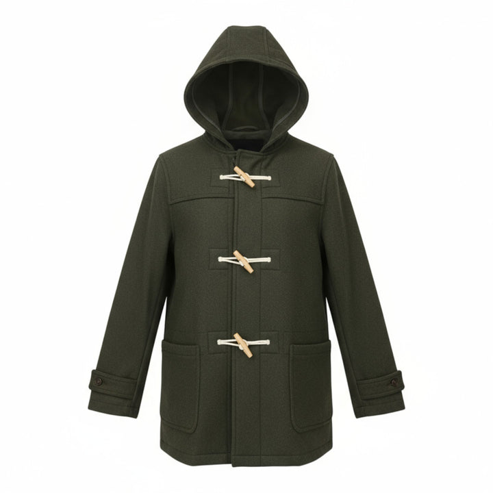WOOL DUFFLE COAT STIRLING GREEN