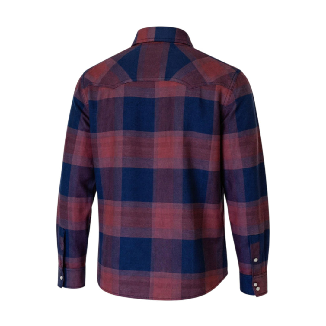 BLUE-BURGUNDY WESTERN SHIRT