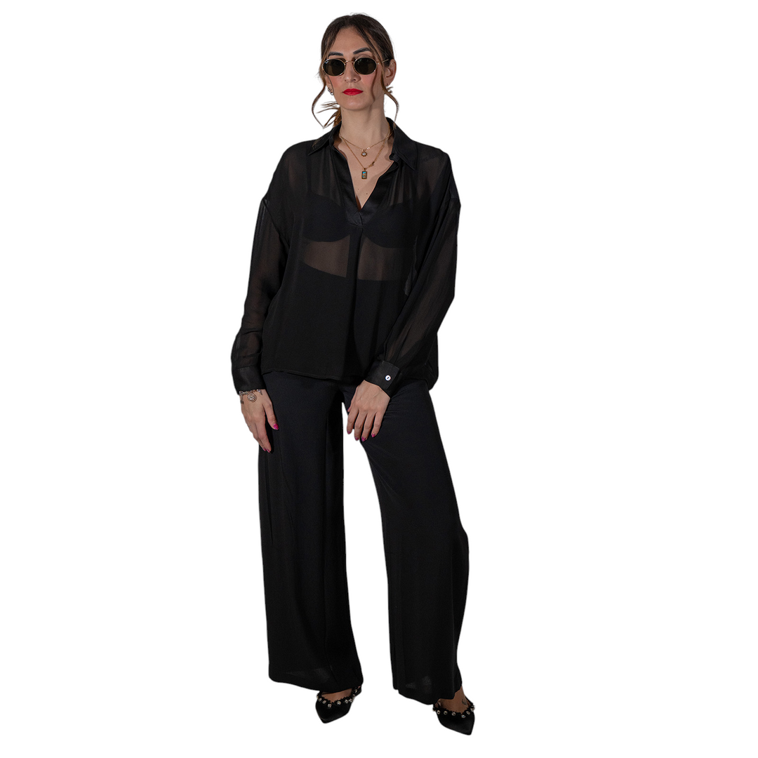 CAMICIA LAMAR NERA