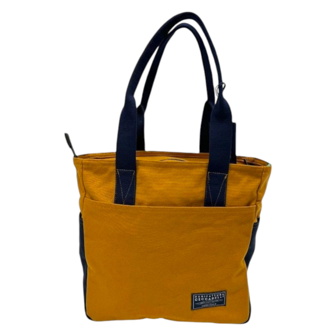 TWO-TONE SPICE/NAVY TOTE BAG