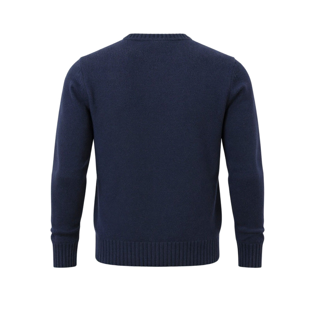 GIROCOLLO RICAMO BOMBARDINO BLU