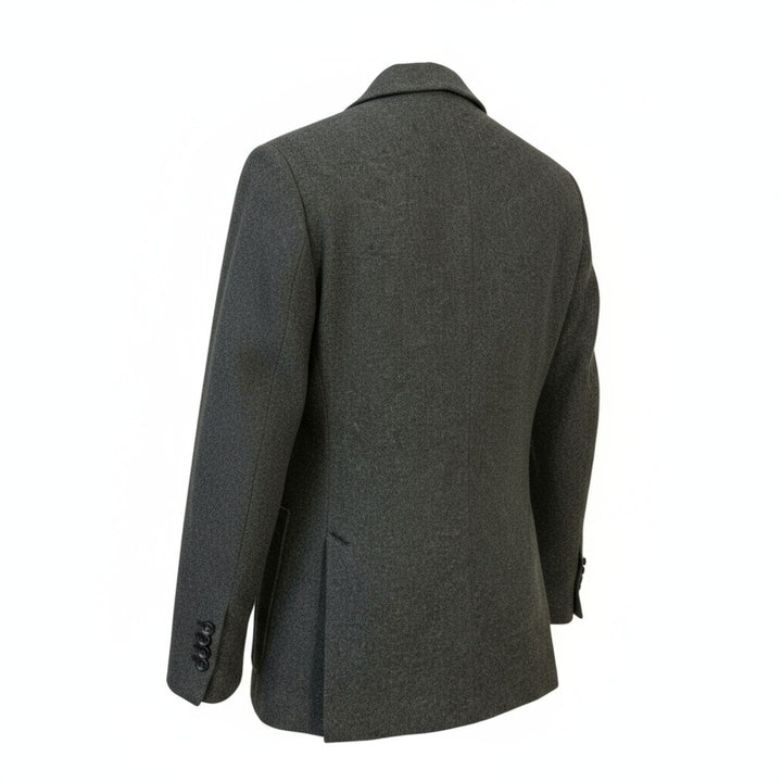 GREEN VIRGIN WOOL & CASHMERE BLAZER