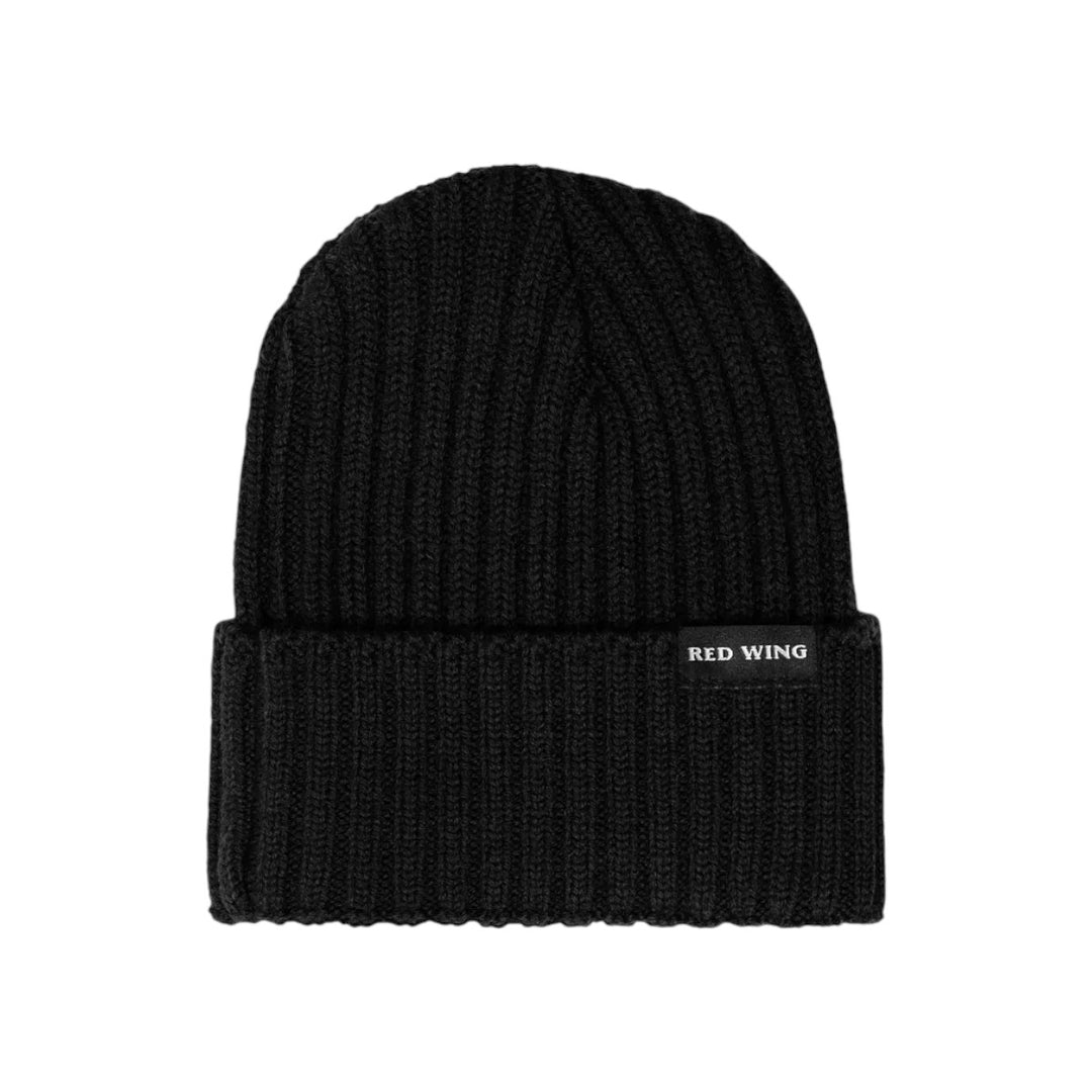 SHANIKO WOOL RIB KNIT CAP BLACK