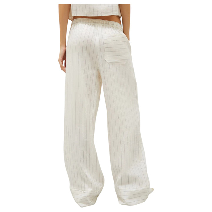 COCCIO WHITE WOOL long trousers