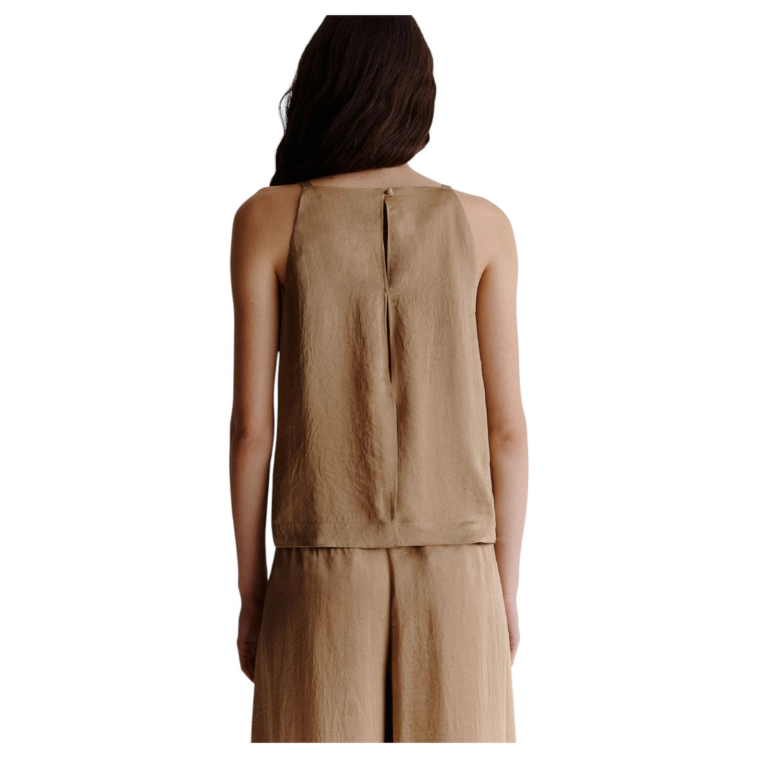 Top-Tank Top in fabric SFINGE BEIGE