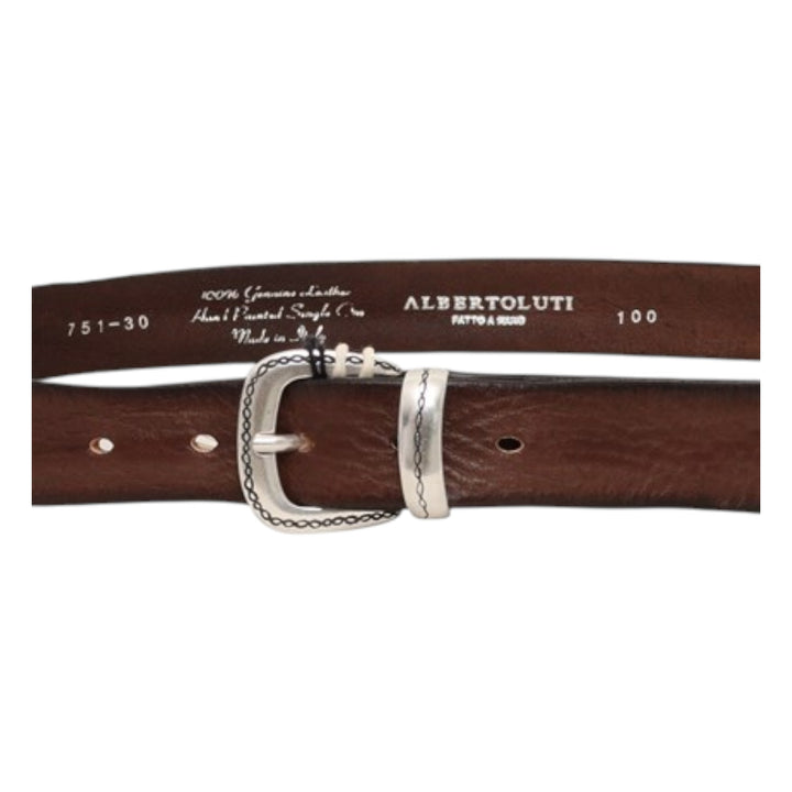 BROWN WESTERN GENUINE LEATHER BELT