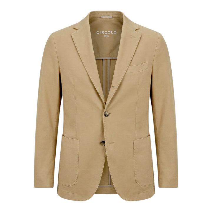 Premium Piquet Blazer in Beige Cotton