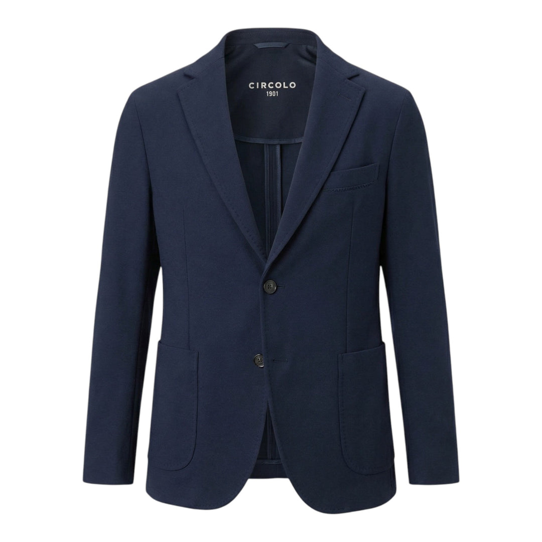 Blazer Stretch Jersey Blu Navy