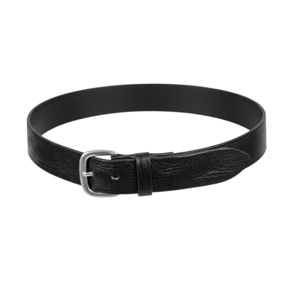 VINTAGE GENUINE LEATHER BELT BLACK