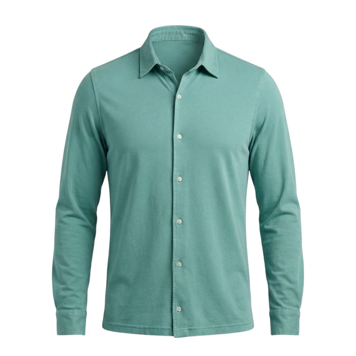 Hartford Long Sleeve Jersey Shirt Turquoise