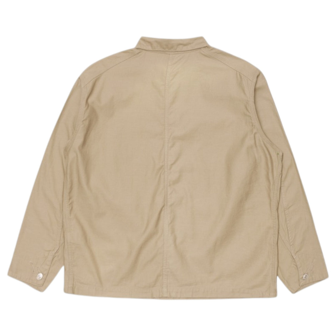 Coverall Japan Military Cloth Back Satin Cotton Beige