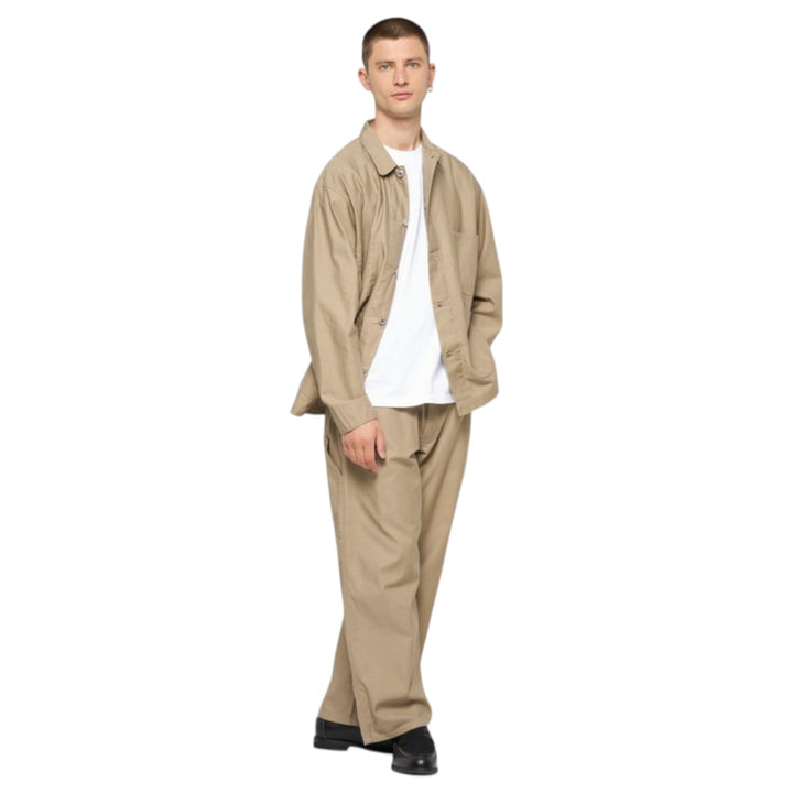 Coverall Japan Military Cloth Back Satin Cotton Beige