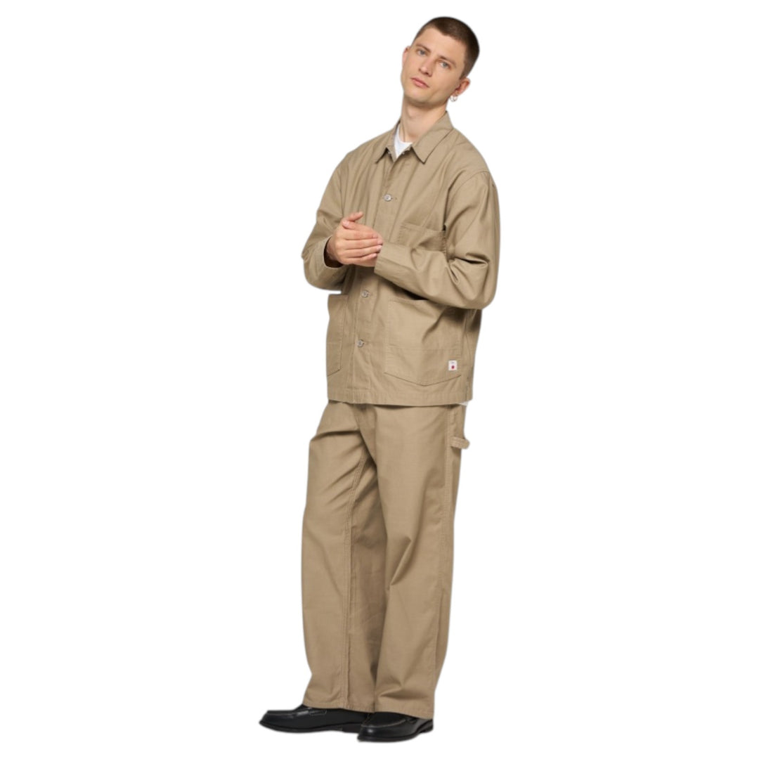 Coverall Japan Military Cloth Back Satin Cotton Beige