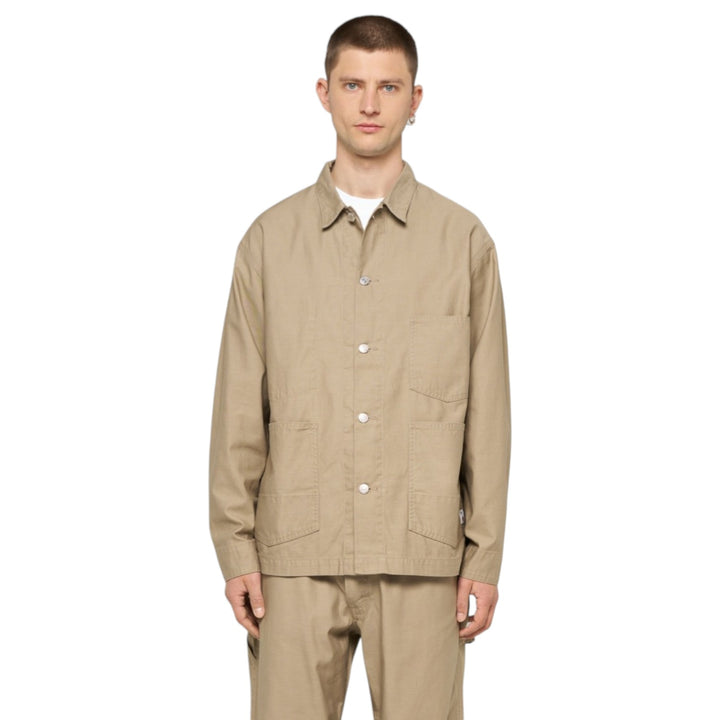Coverall Japan Military Cloth Back Satin Cotton Beige