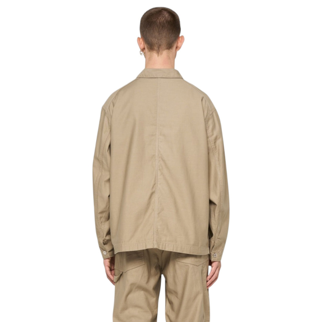 Coverall Japan Military Cloth Back Satin Cotton Beige