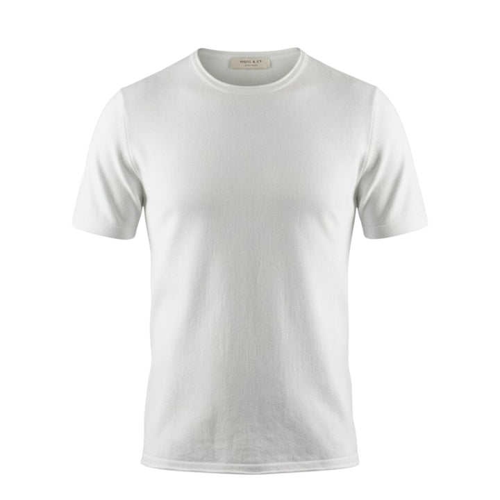 Crew Neck Short Sleeve Combed Cotton Optical White