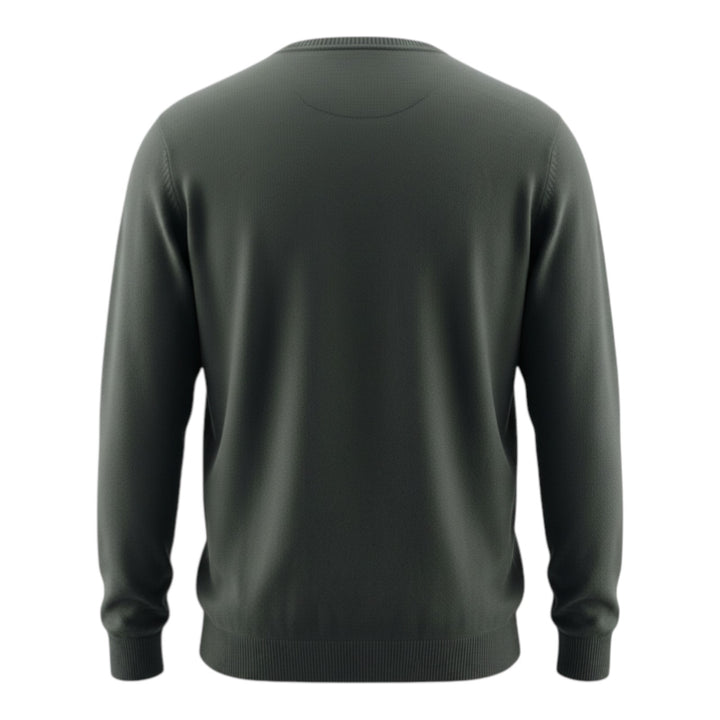 Crew Neck Long Sleeve Combed Cotton Anthracite