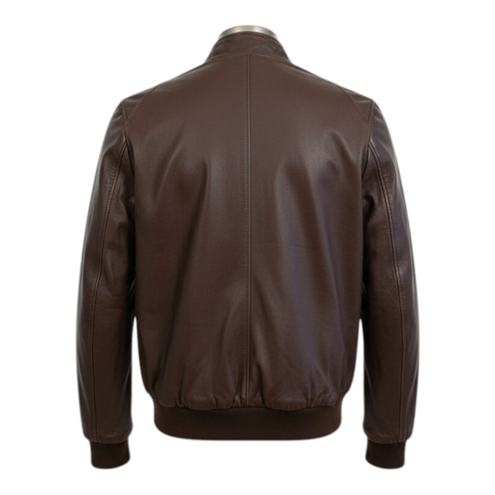 Giubotto Modello Baracuta Vera Pelle Marrone