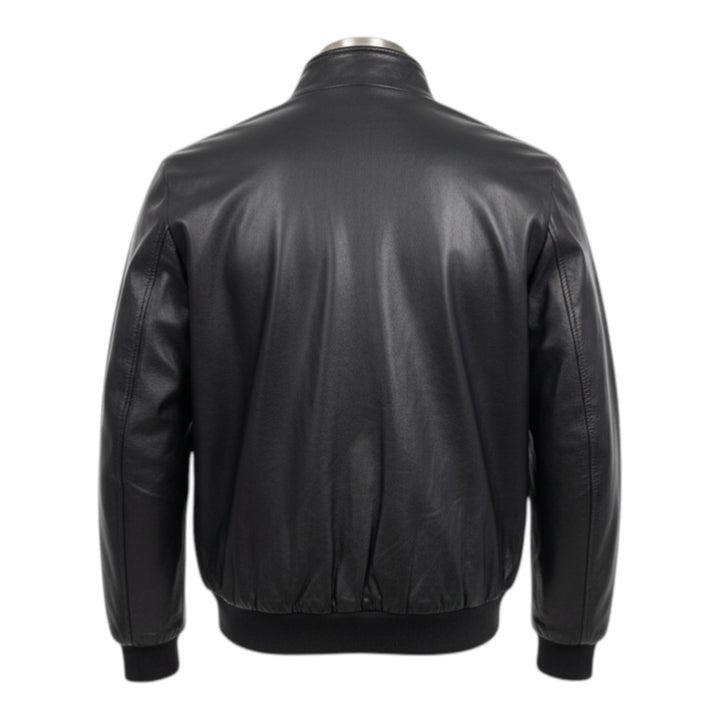 Giubotto Modello Baracuta Vera Pelle Nero