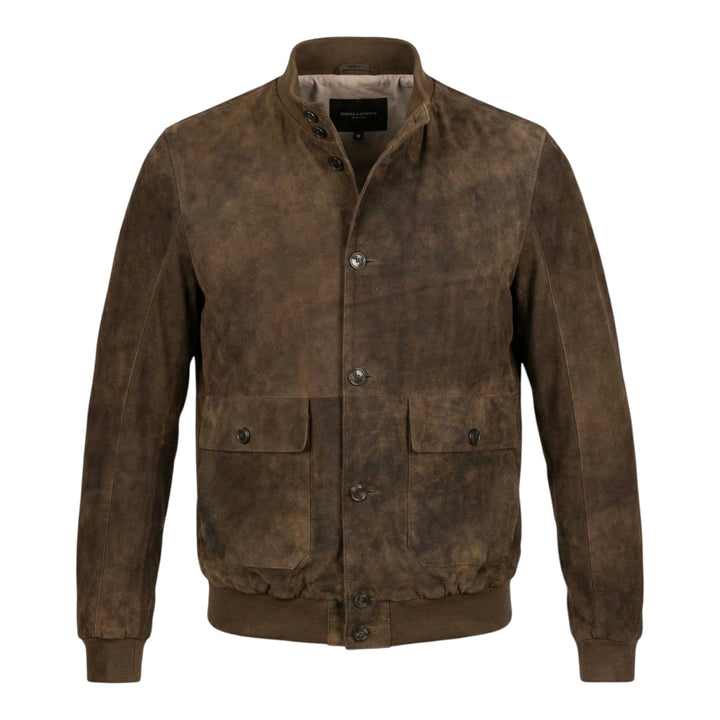 Giubotto Modello Valstar Vera Pelle Scamosciato Tabacco