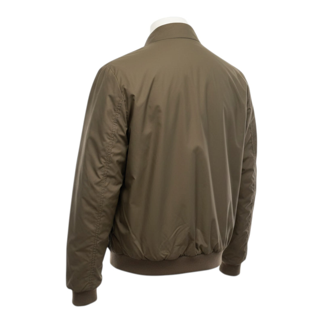 Giubotto Vera Pelle Reversibile Nylon Testa Moro-Militare