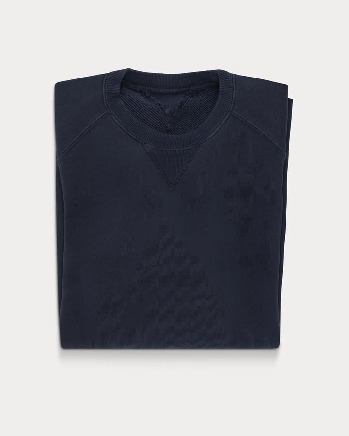 HARVARD CREWNECK SWEATSHIRT IN BRUSHED JERSEY RAGLAN CUT BLUE