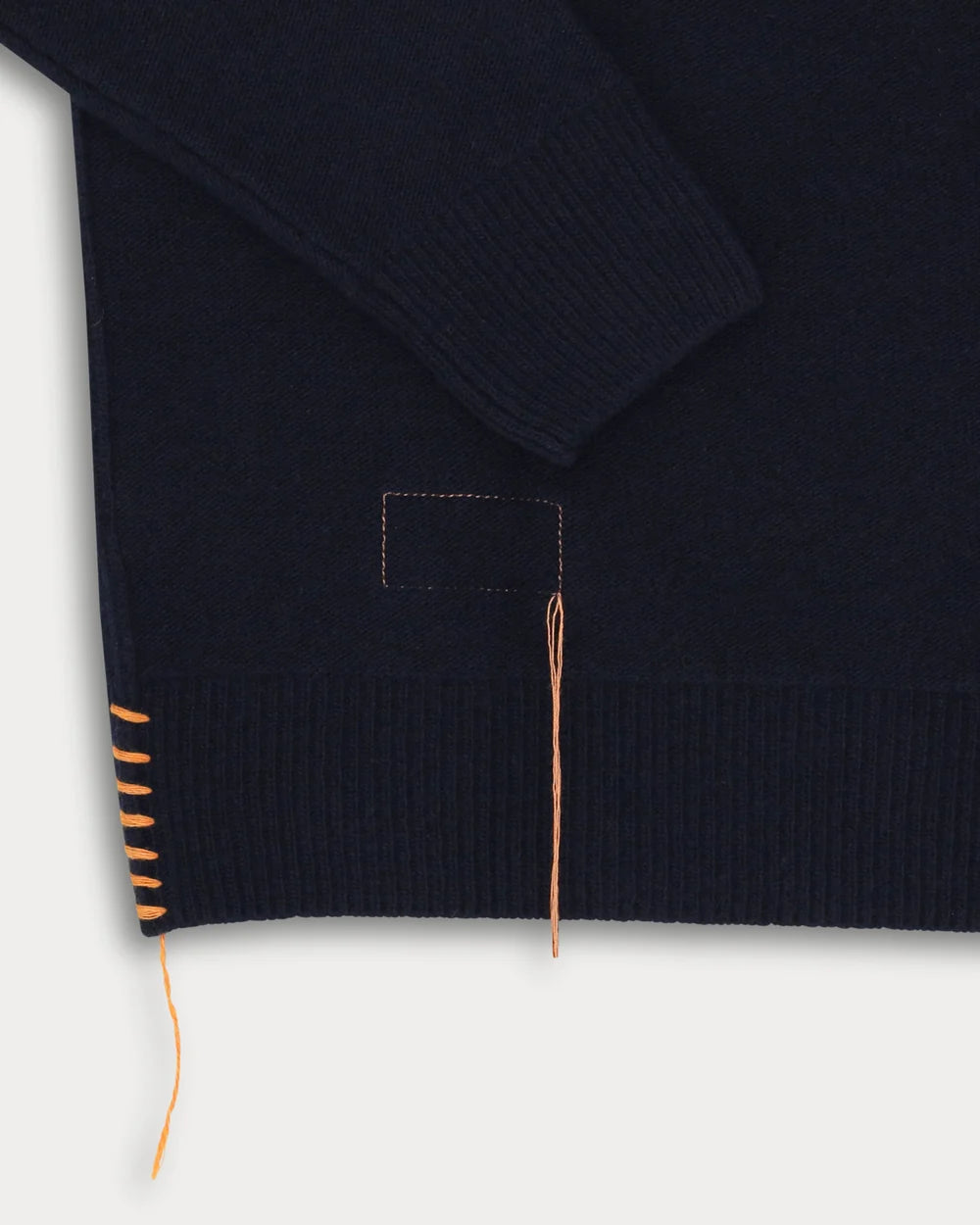 HARVARD WOOL CREWNECK SWEATER RAGLAN SLEEVES NAVY