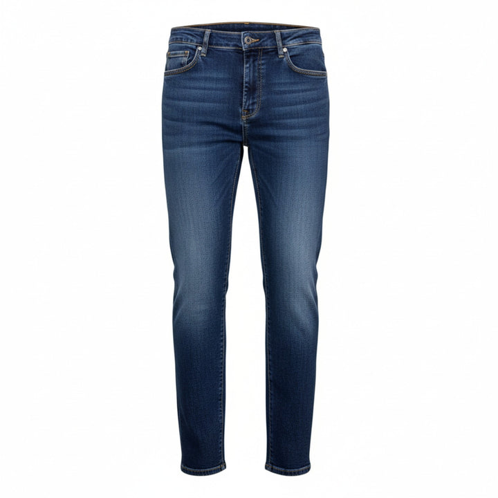 DARK BLUE DENIM 5 POCKET SHORTS