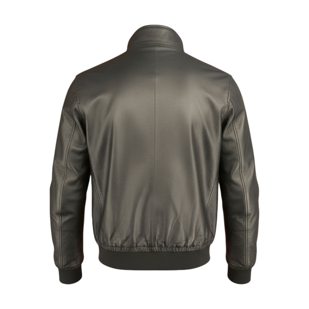 BARRACUTA GENUINE BLACK LEATHER JACKET
