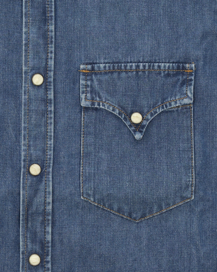 NTEX STONE WASH DENIM WESTERN SHIRT