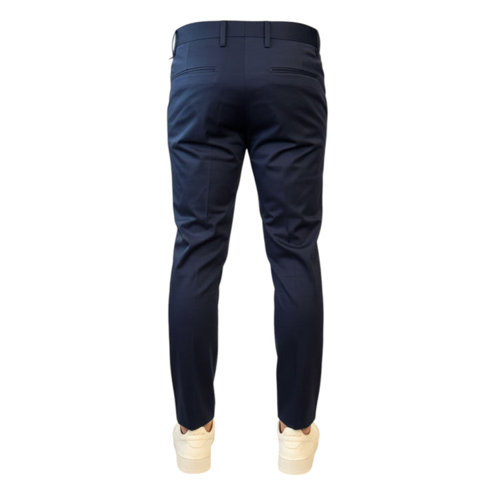 Slim Fit Cropped America Pocket Trousers Navy Blue