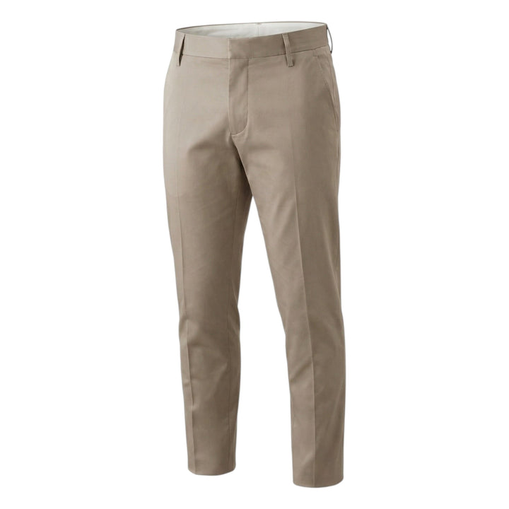 Slim Fit Cropped Slant Pocket Trousers Taupe