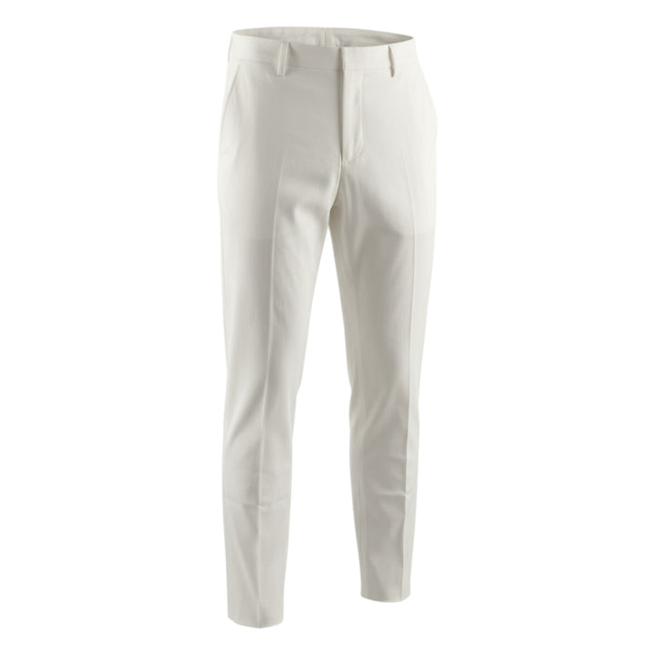 Slim Fit Cropped Slant Pocket Trousers Off White