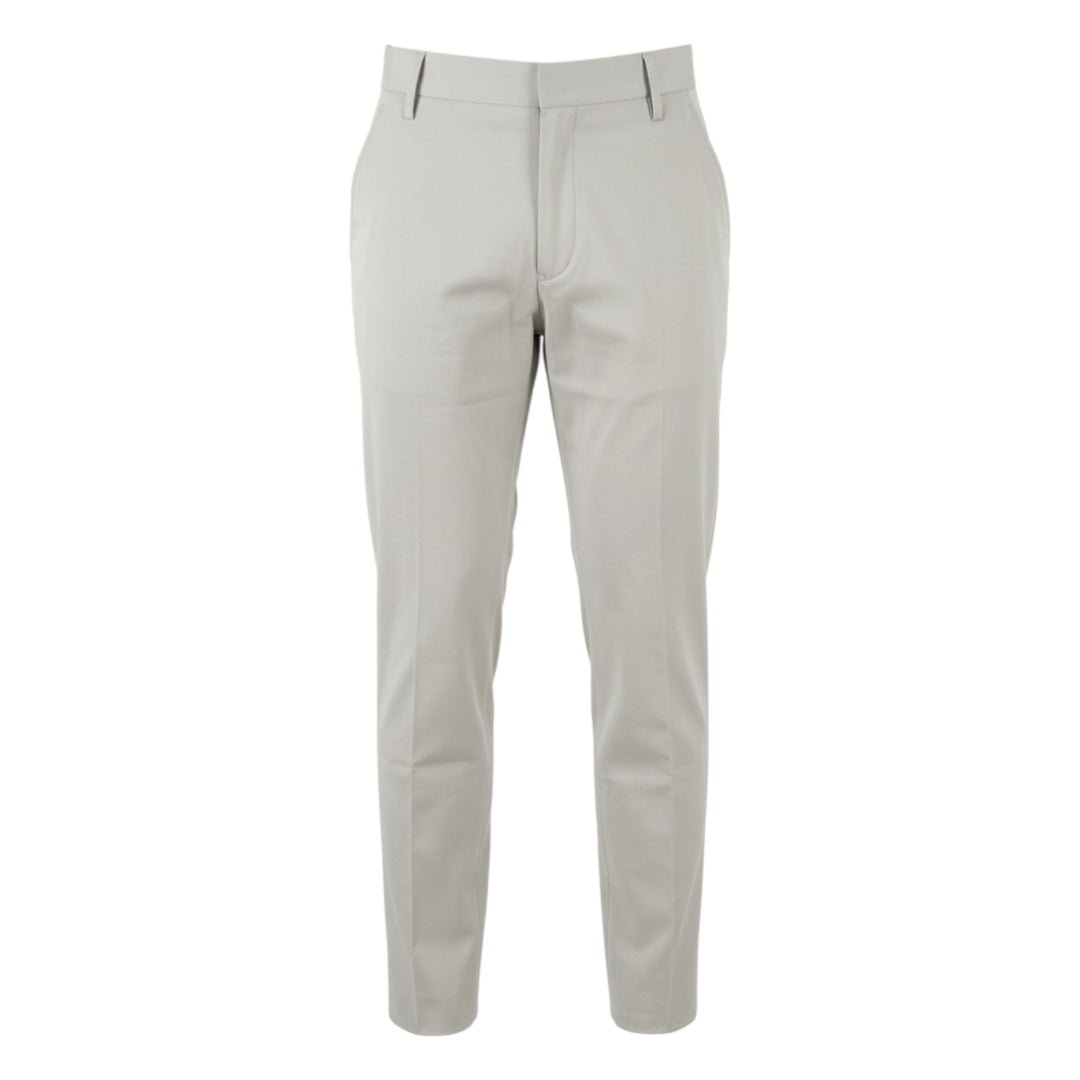 Slim Fit Light Grey Cropped Trousers with America Pockets