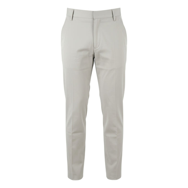 Slim Fit Light Grey Cropped Trousers with America Pockets