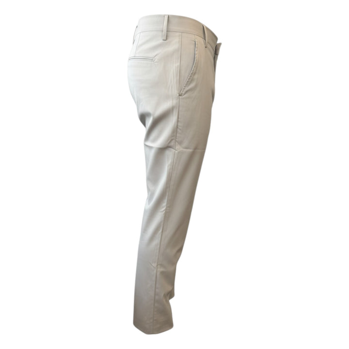 Slim Fit Light Grey Cropped Trousers with America Pockets